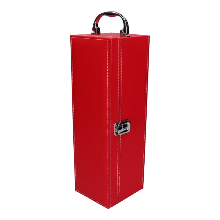 Skrzynka na 1 butelkę wina z akcesoriami - czerwona skóra 4.jpg