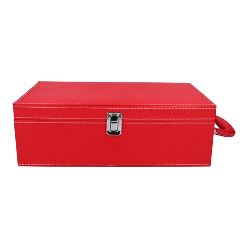 Skrzynka na 2 butelki wina z akcesoriami - czerwona skóra 3.jpg