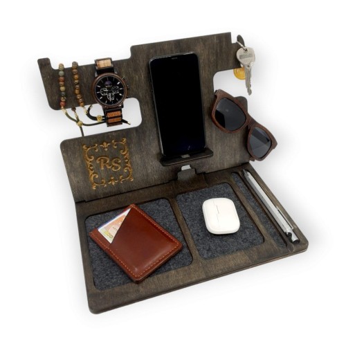 Drewniany organizer na biurko NeatDesk – hebanowy 1.jpg