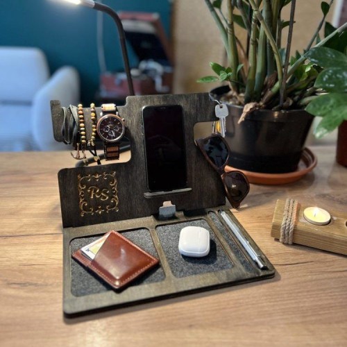 Drewniany organizer na biurko NeatDesk – hebanowy 3.jpg
