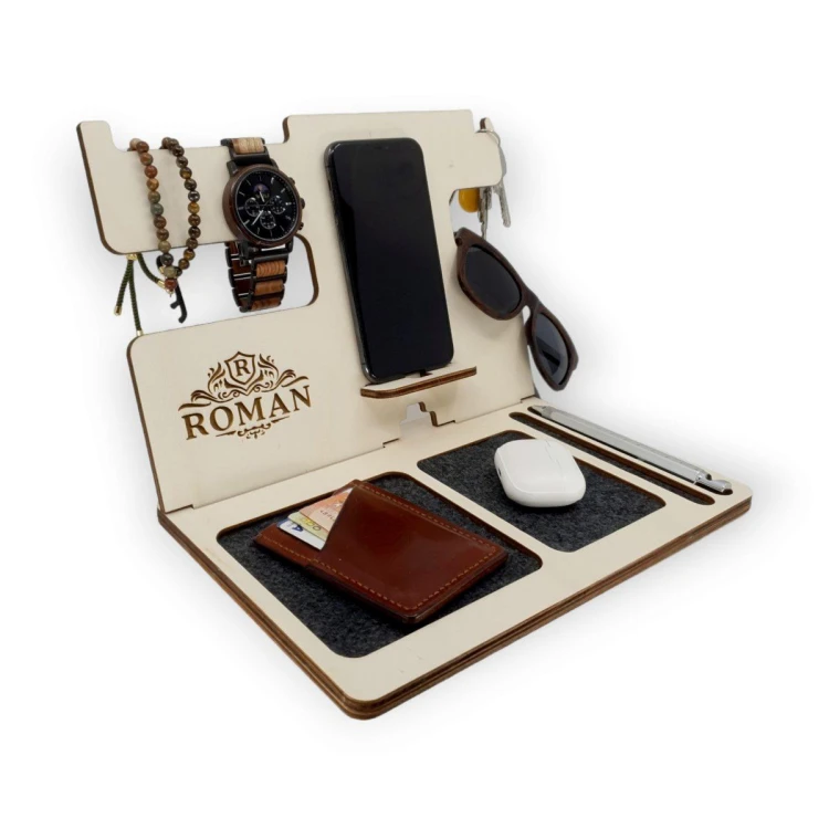 Drewniany organizer na biurko NeatDesk – naturalny 4.jpg